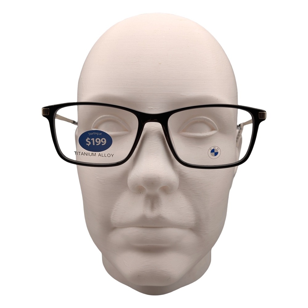 BMW BW5073-H-2 001 Shiny Black Titanium Alloy Eyeglasses 56-17-145 Mens
